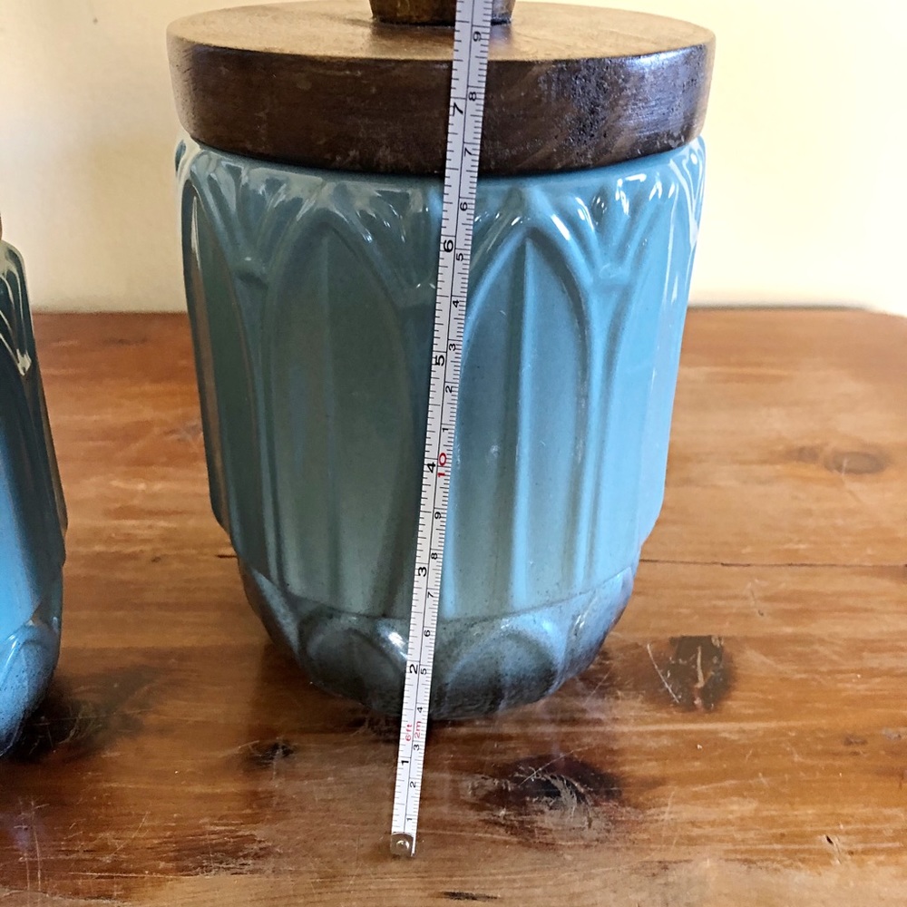 Pier 1 Blue Ombré Ceramic Canister - Picture 5 of 8